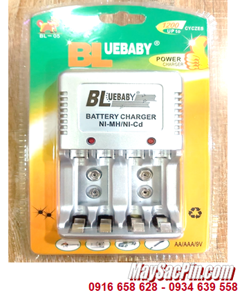 BlueBaby BL-05; Máy sạc pin BlueBaby BL-05 với 04 rảnh (04 khe sạc) _sạc 02 đến 04 pin AA, AAA, 9v